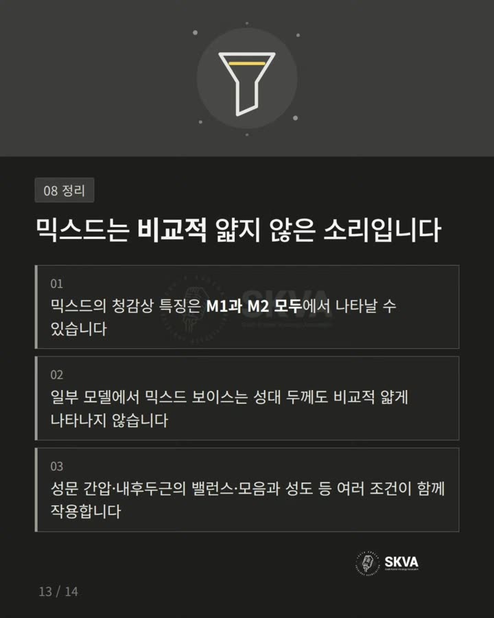 카드뉴스 — 믹스드 보이스는 정말 '얇은 소리'일까요? · 13 / 14